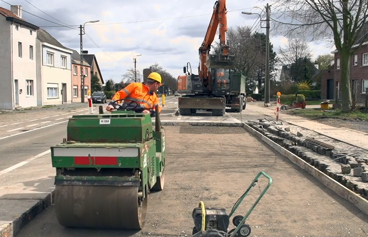 Een snelverhardend wegenisbeton